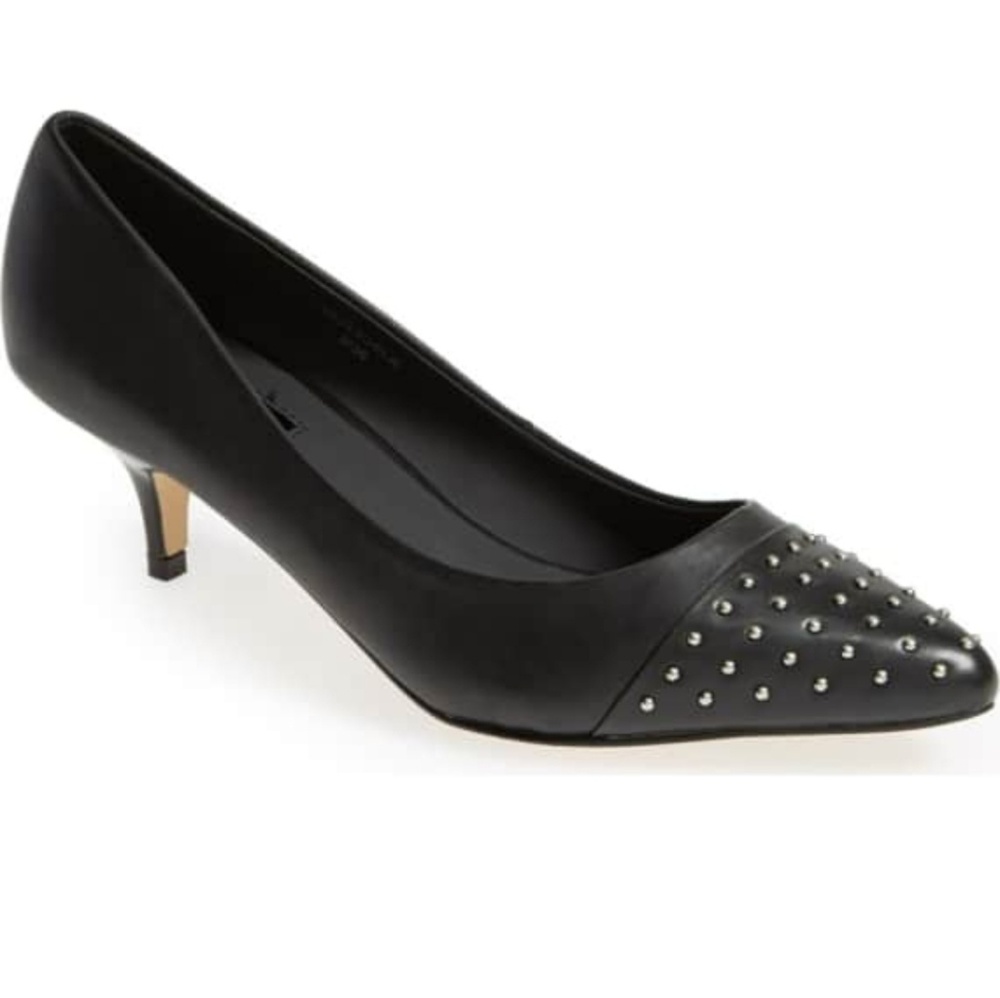 'Jitter' Studded Kitten Heel Pump